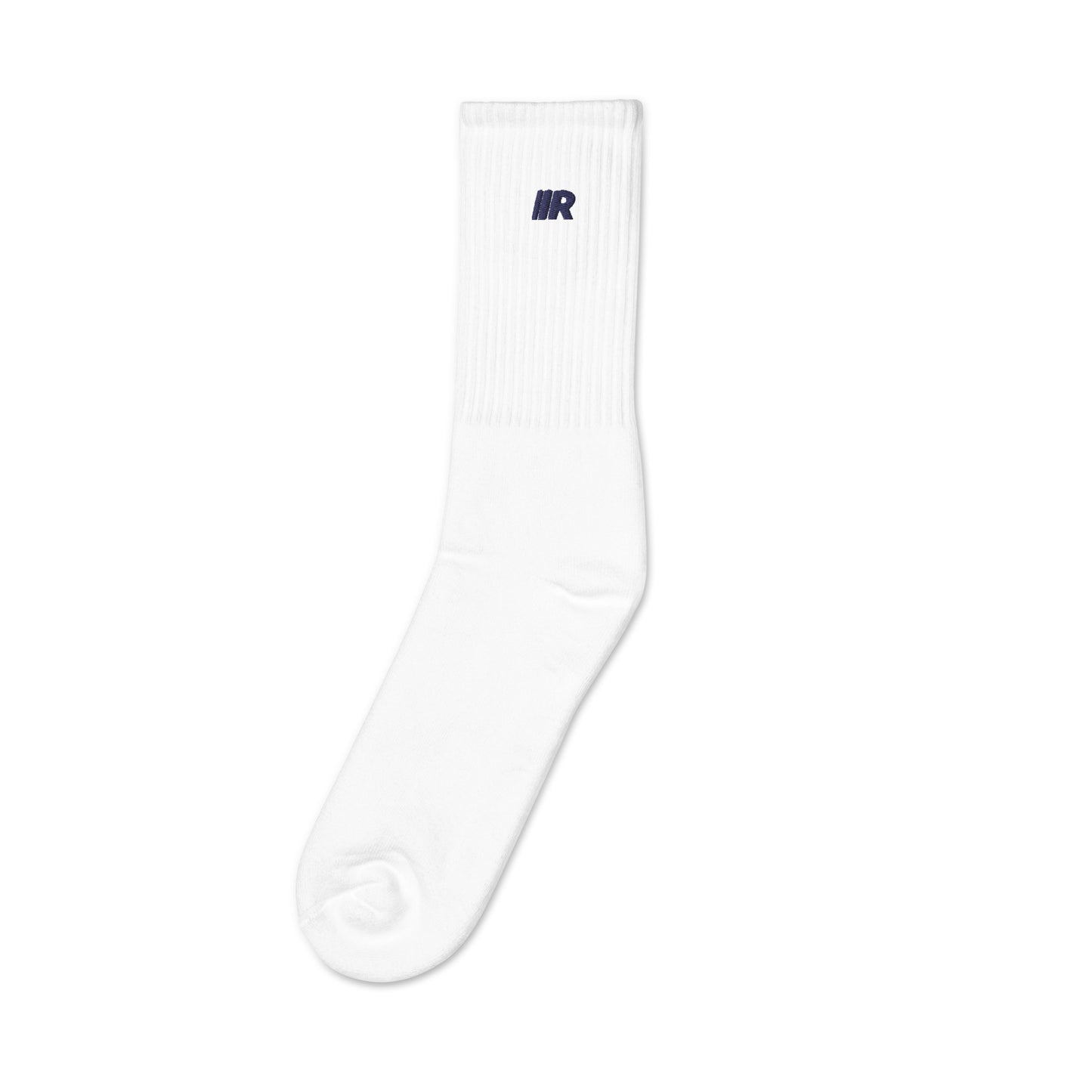 Renegade White Embroidered Socks