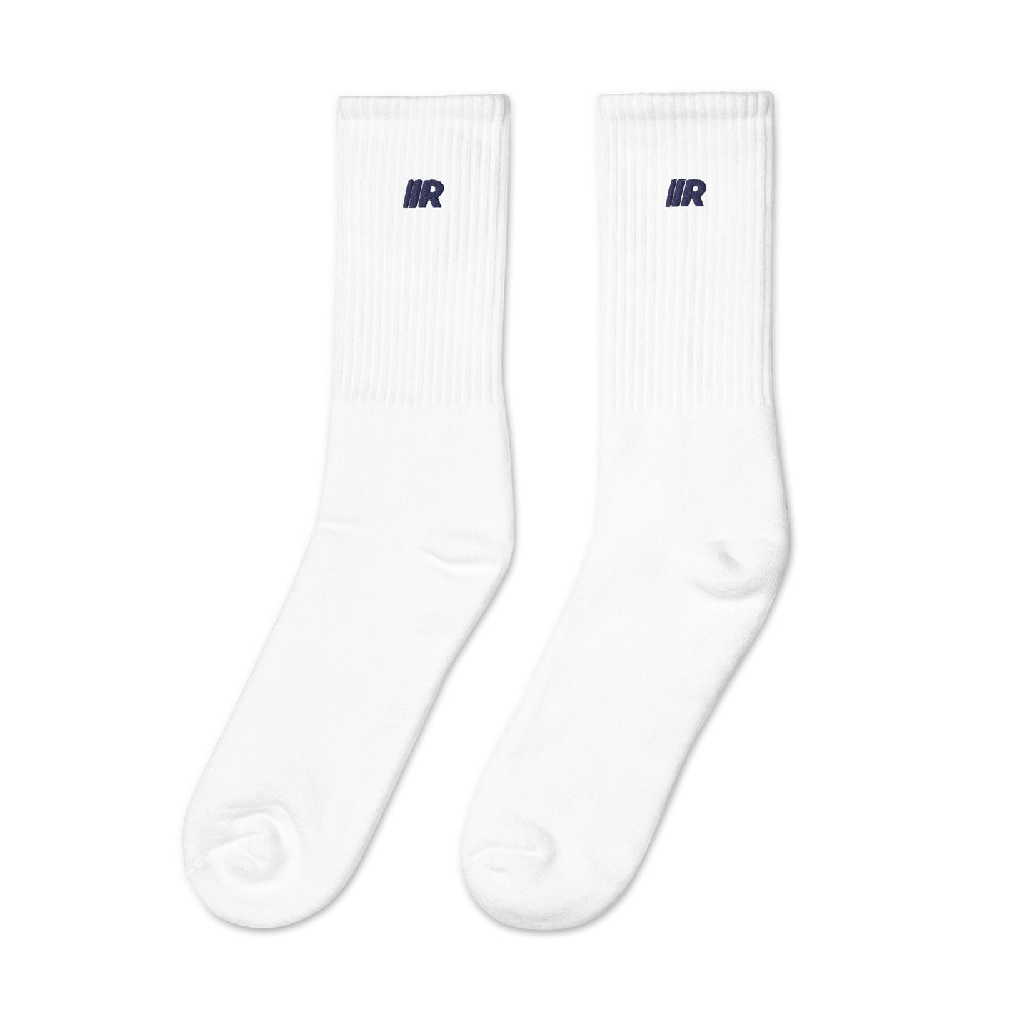 Renegade White Embroidered Socks