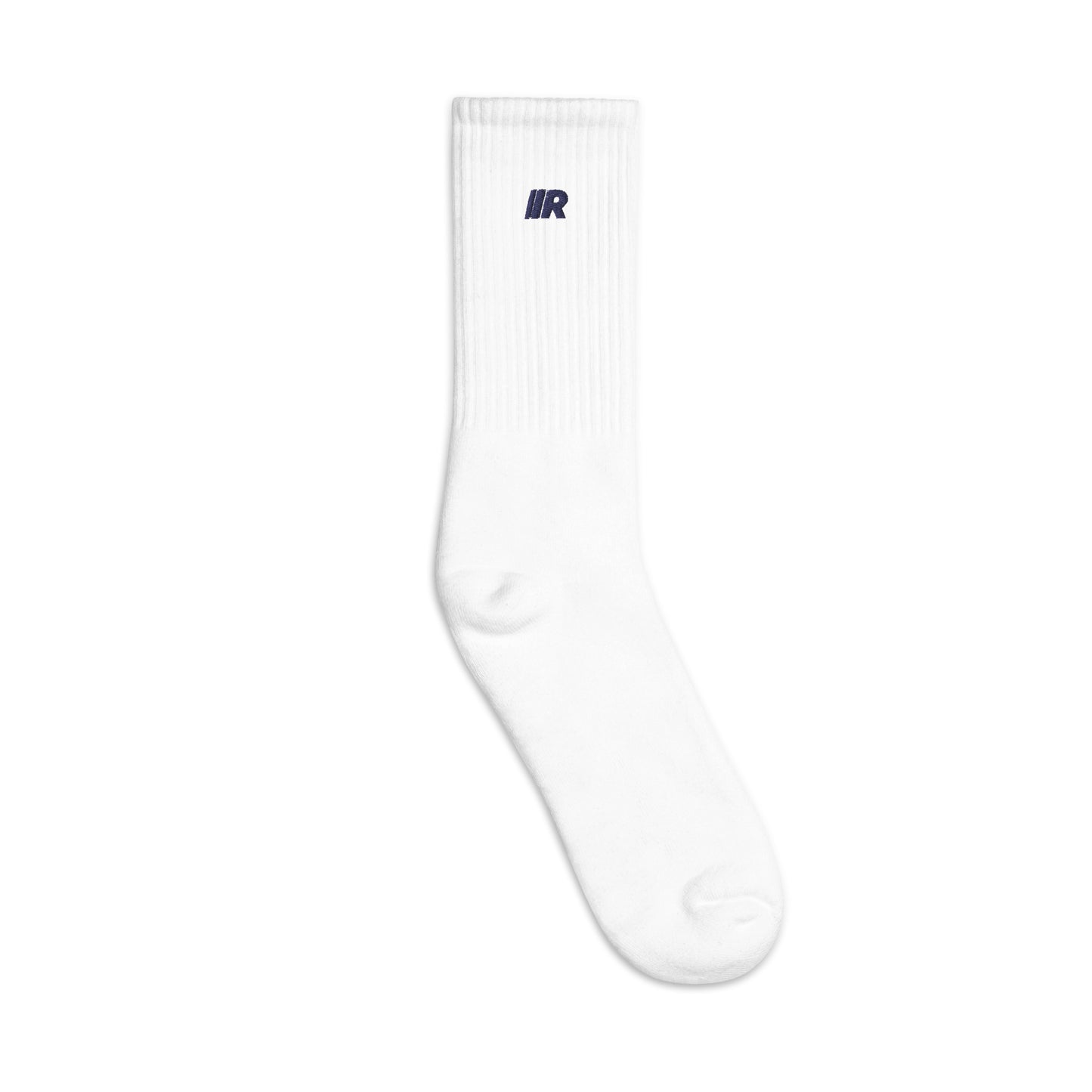 Renegade White Embroidered Socks