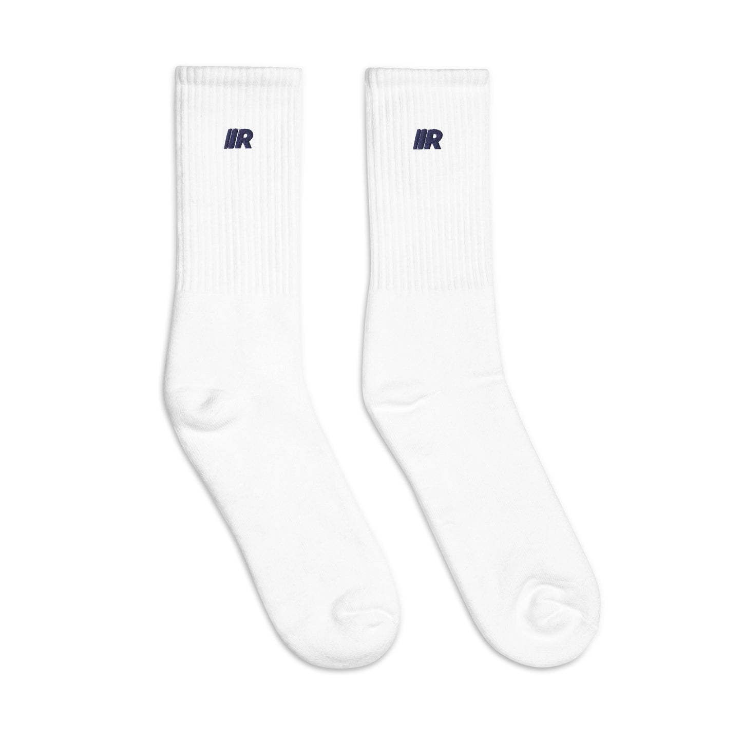 Renegade White Embroidered Socks